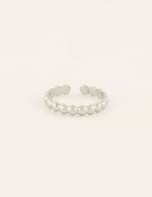 MY JEWELLERY Ring Met Bolletjes - Zilver