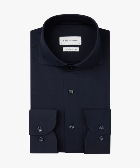 PROFUOMO Shirt Japanese Knitted - Navy