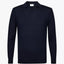 PROFUOMO Merino Open Kraag Polo - Navy