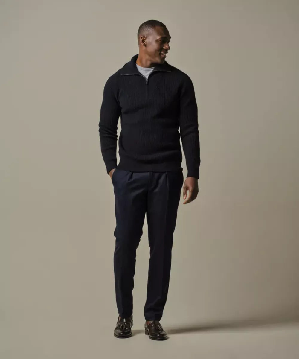 PROFUOMO Navy Wollen Schipperstrui