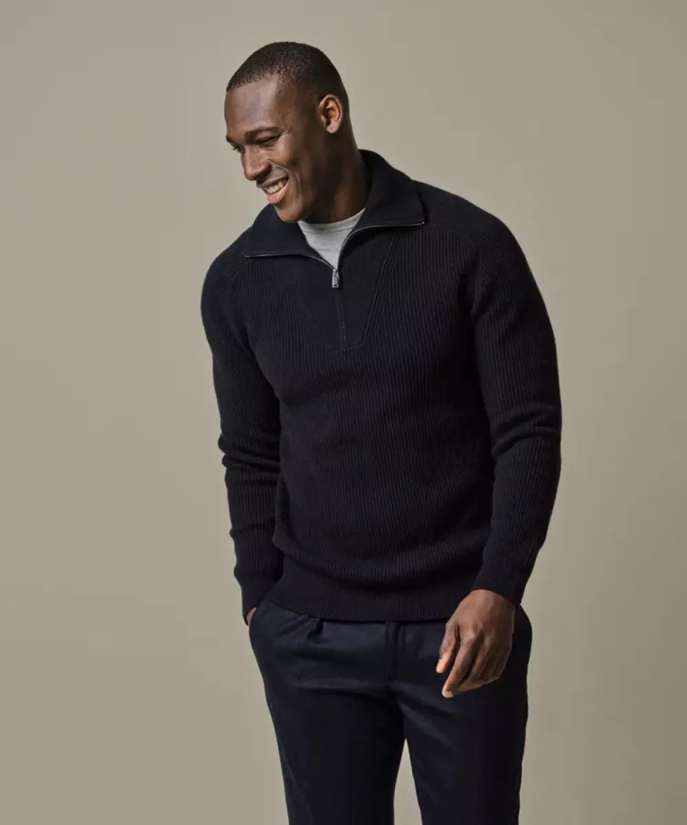 PROFUOMO Navy Wollen Schipperstrui