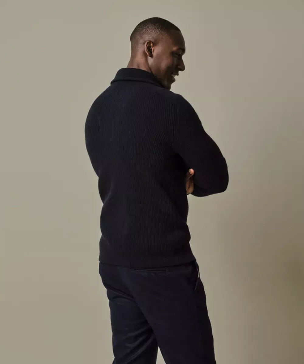 PROFUOMO Navy Wollen Schipperstrui