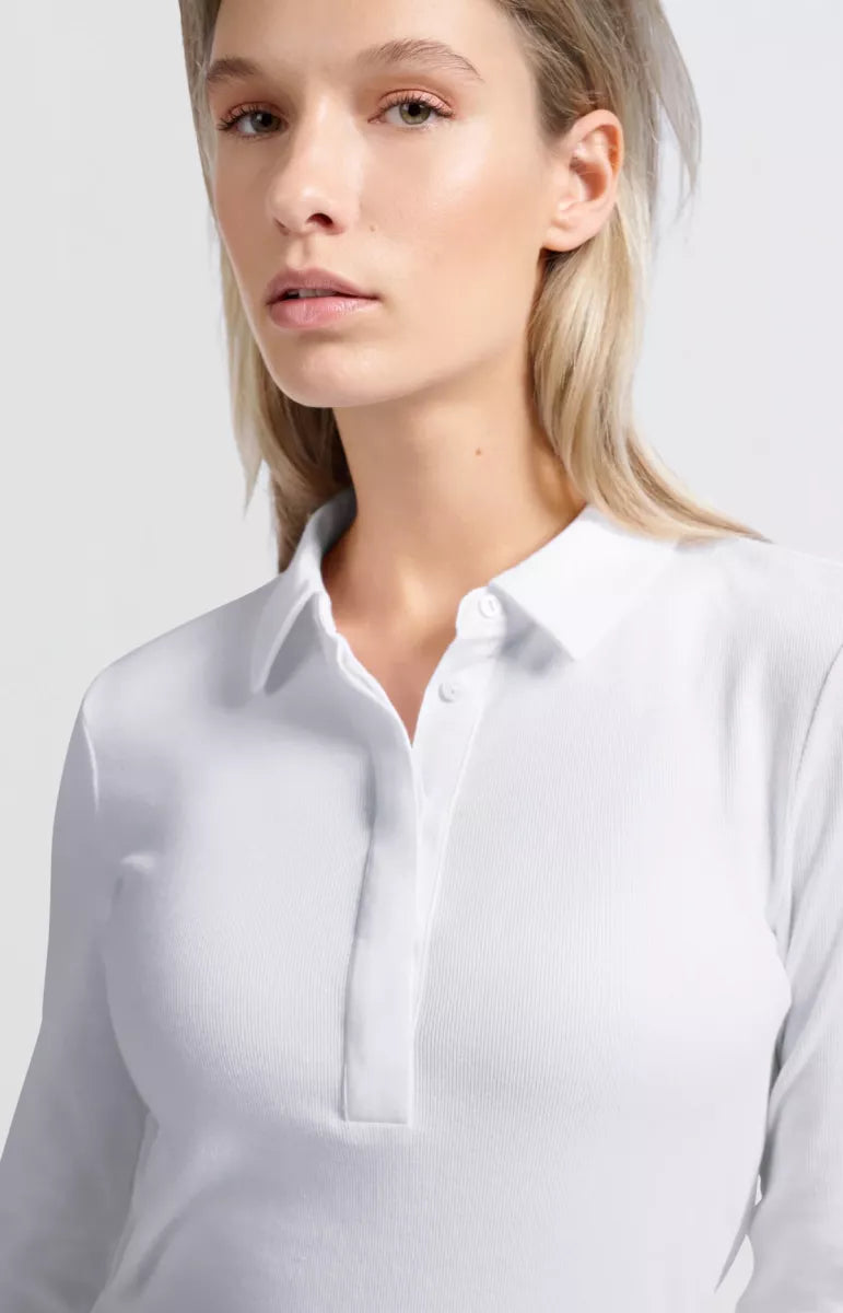 YAYA Polo van fijne ribstof