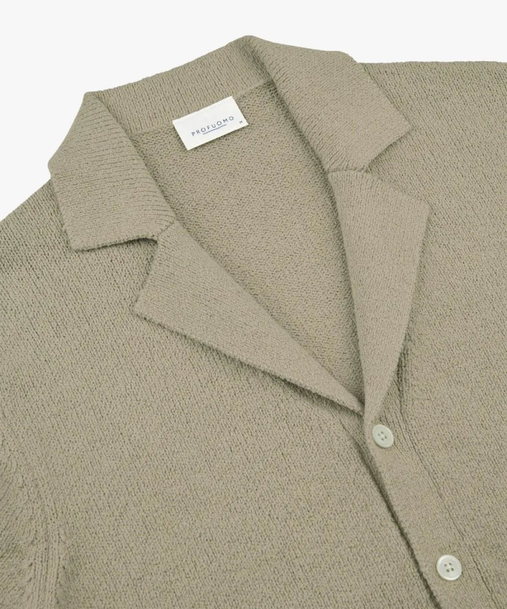 PROFUOMO Short Sleeve Camp Polo