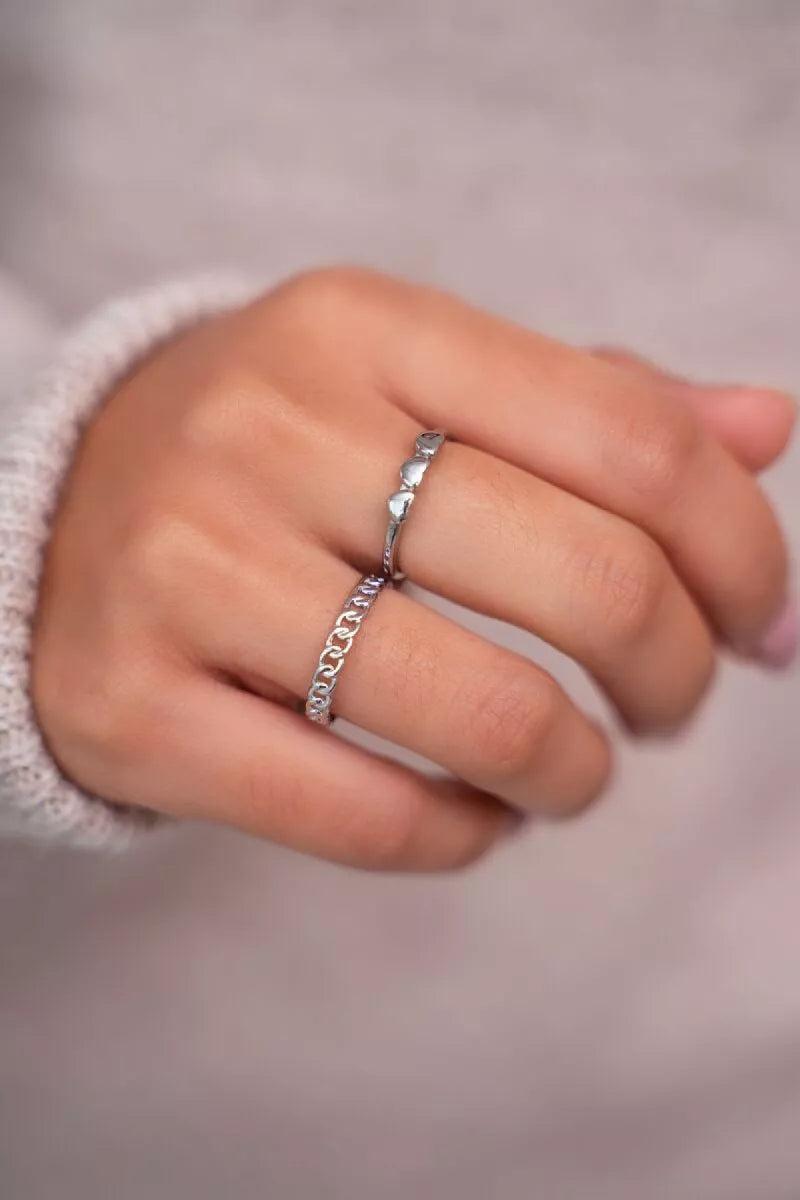 MY JEWELLERY Ring Platte Schakels - Zilver