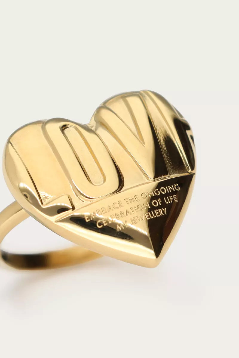 MY JEWELLERY Bold Ring With Love Heart