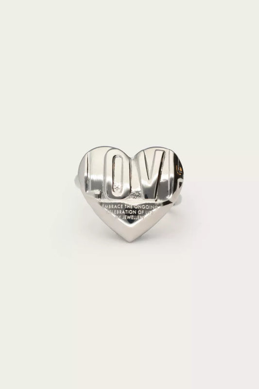 MY JEWELLERY Bold Ring With Love Heart - Zilver