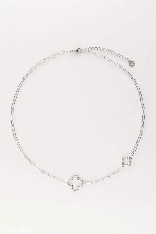 MY JEWELLERY Schakelketting Met Klavers - Zilver