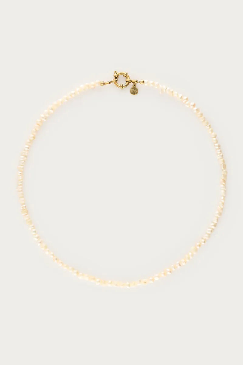 MY JEWELLERY Ketting Slotje & Zoetwaterparels - Goud