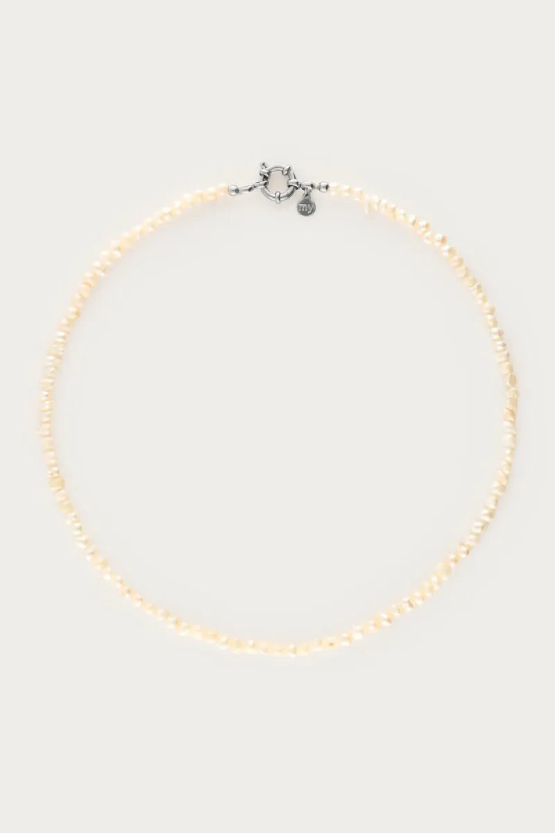 MY JEWELLERY Ketting Slotje & Zoetwaterparels - Zilver
