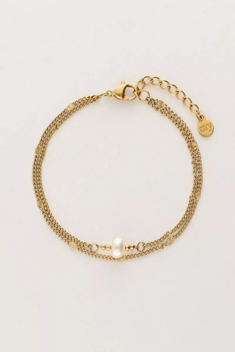 MY JEWELLERY Dubbele Ketting Met Parel