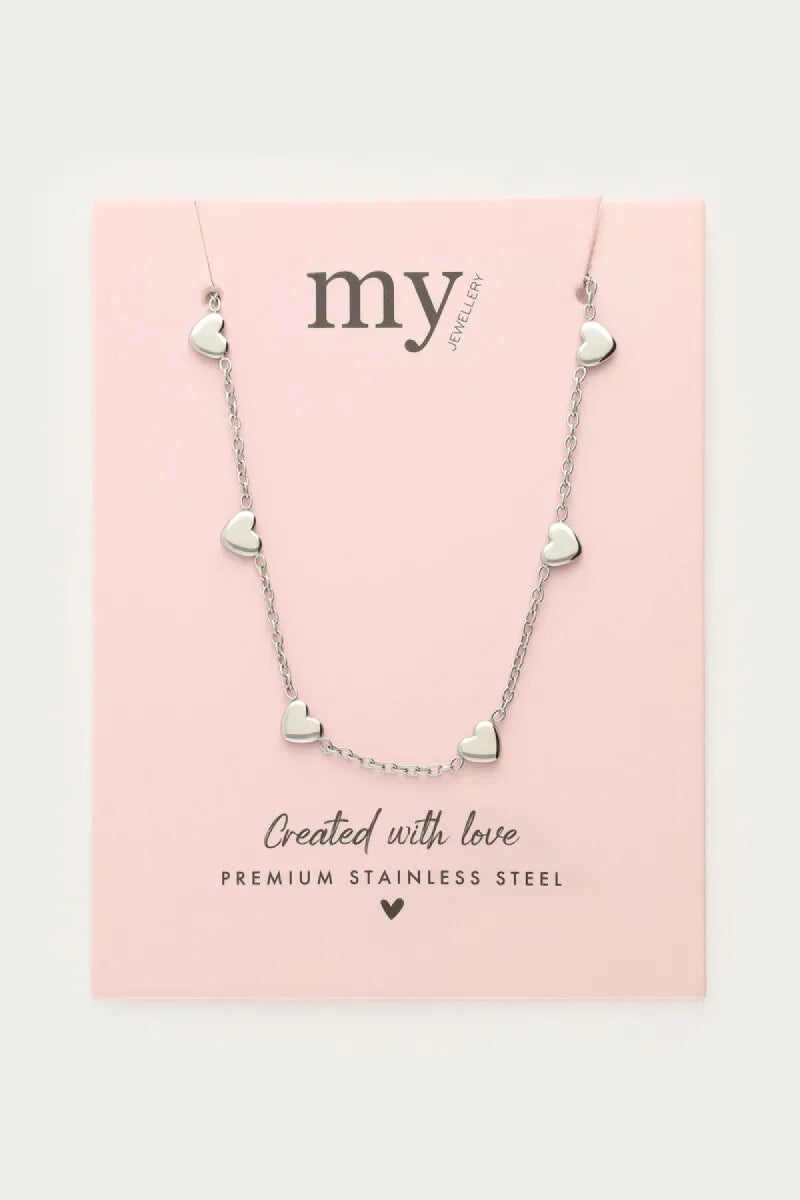 MY JEWELLERY Ketting Hartjes - Zilver