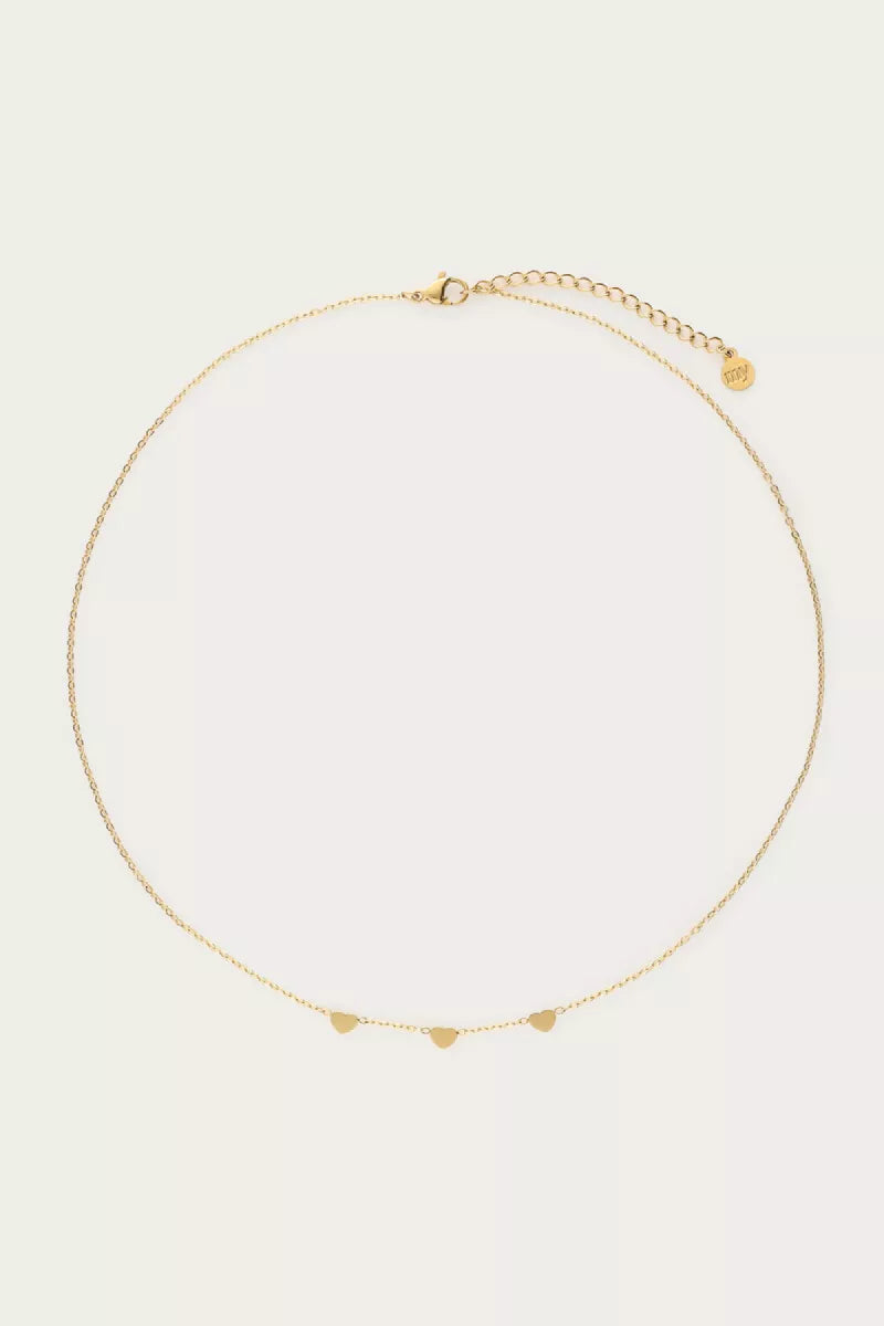 MY JEWELLERY Ketting Drie Hartjes - Goud
