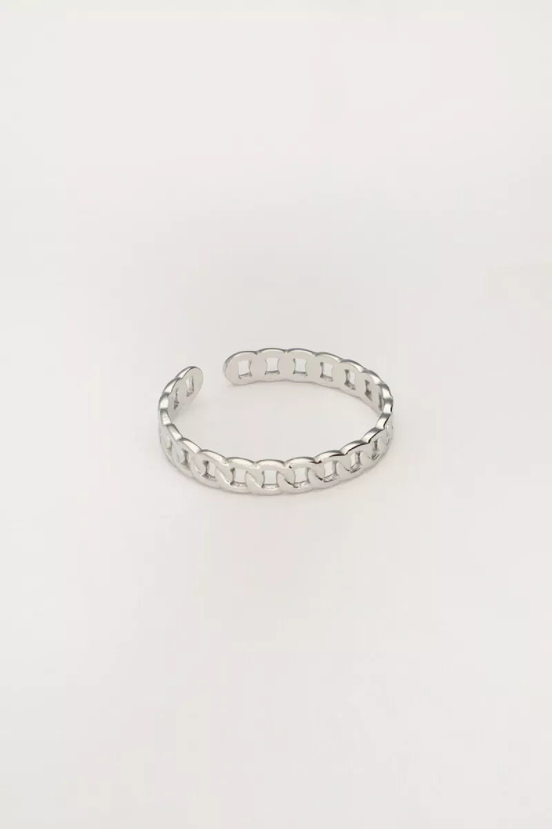 MY JEWELLERY Ring Platte Schakels - Zilver