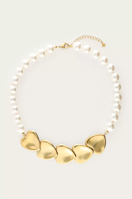 MY JEWELLERY Ketting Met Imitatieparels & Hartjes