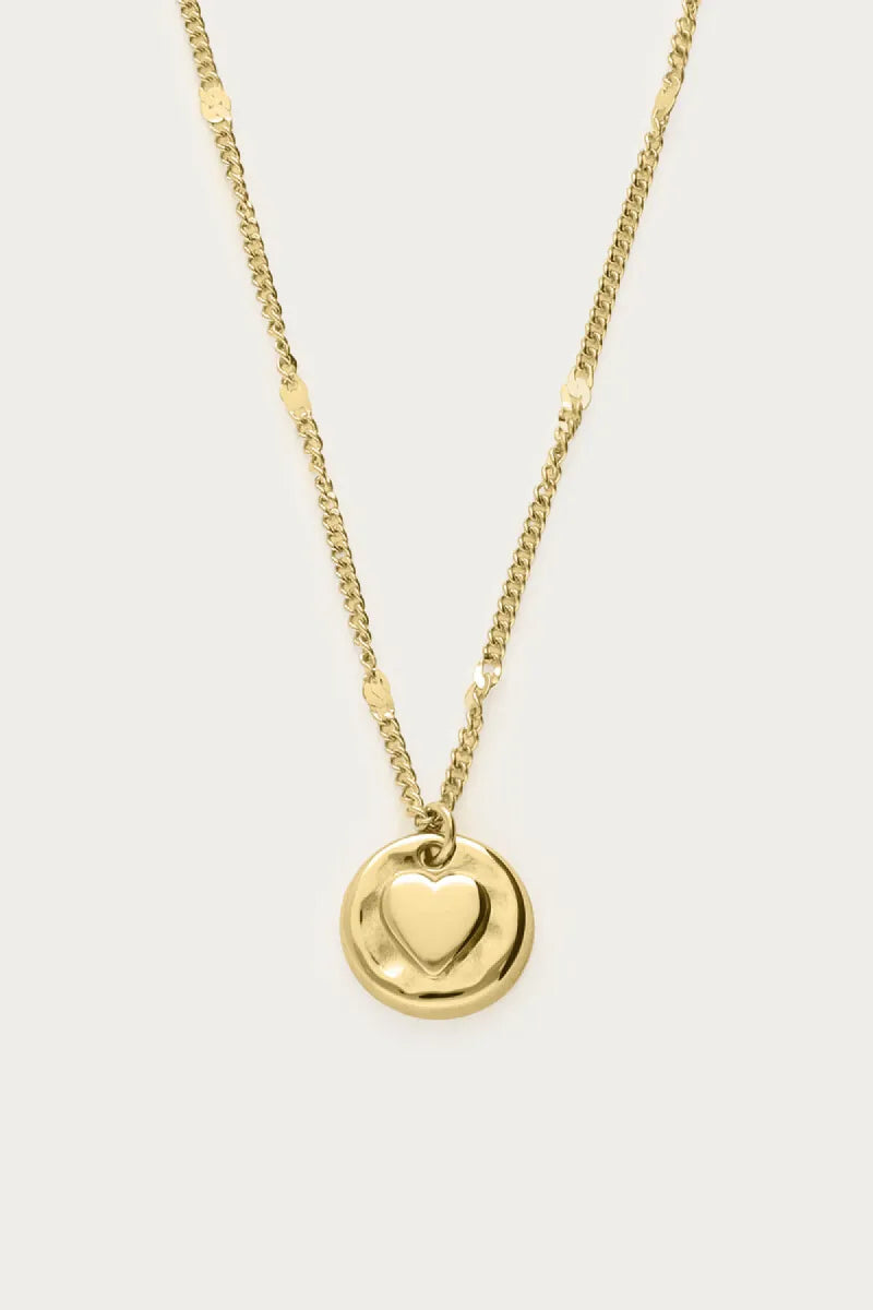 MY JEWELLERY Unconditional Love Ketting "Hammered Heart" - Goud