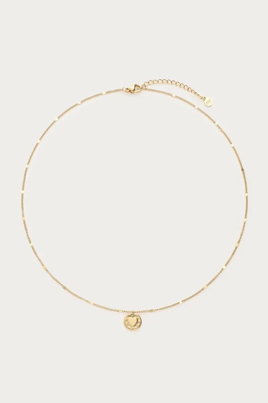 MY JEWELLERY Unconditional Love Ketting "Hammered Heart" - Goud