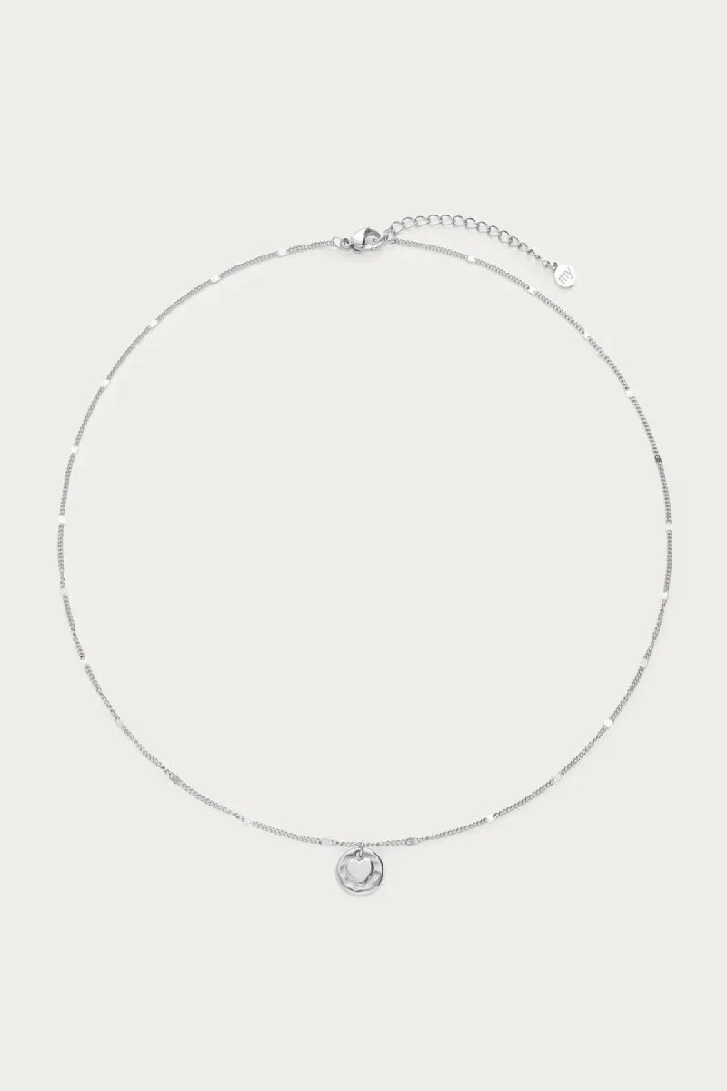 MY JEWELLERY Unconditional Love Ketting "Hammered Heart" - Zilver