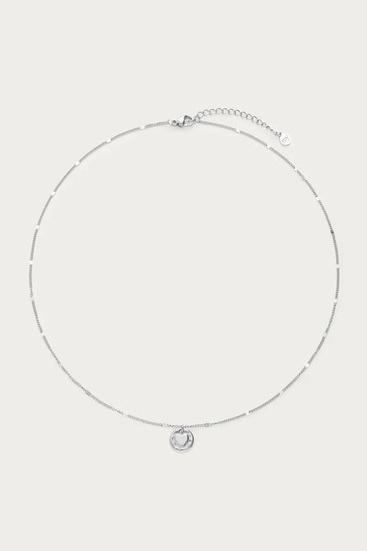 MY JEWELLERY Unconditional Love Ketting "Hammered Heart" - Zilver
