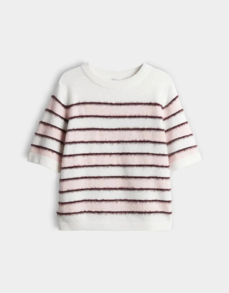 OPUS Pimota Stripe Knit- Rose Tint