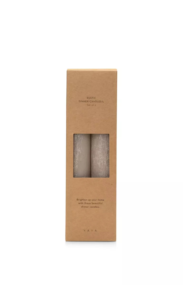 YAYA Rustieke Dinerkaarsen - Sand