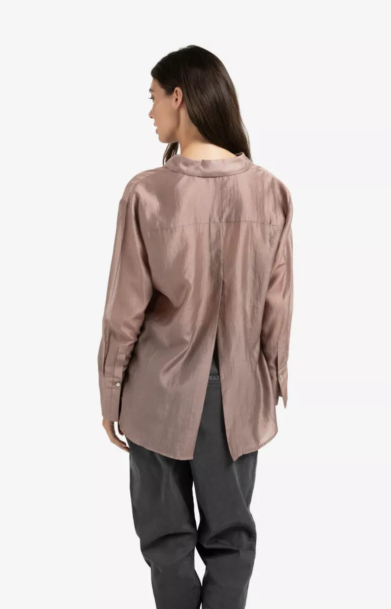 YAYA Sheer Blouse With Back Slit