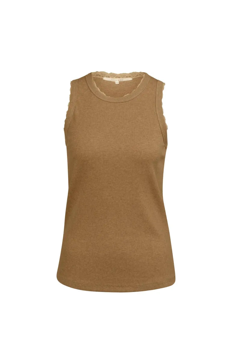 YAYA Singlet Met Kanten Details