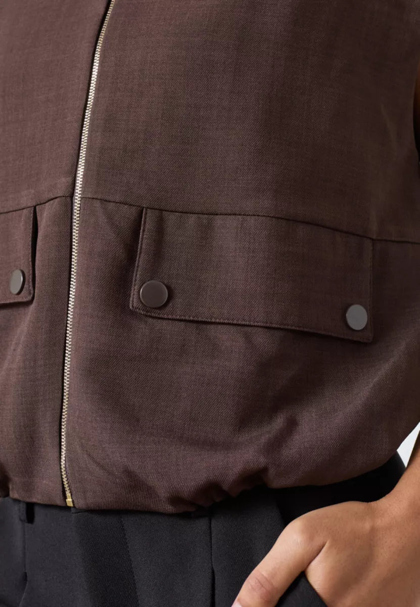 SISTERS POINT Garwin Vest - D. Chocolate