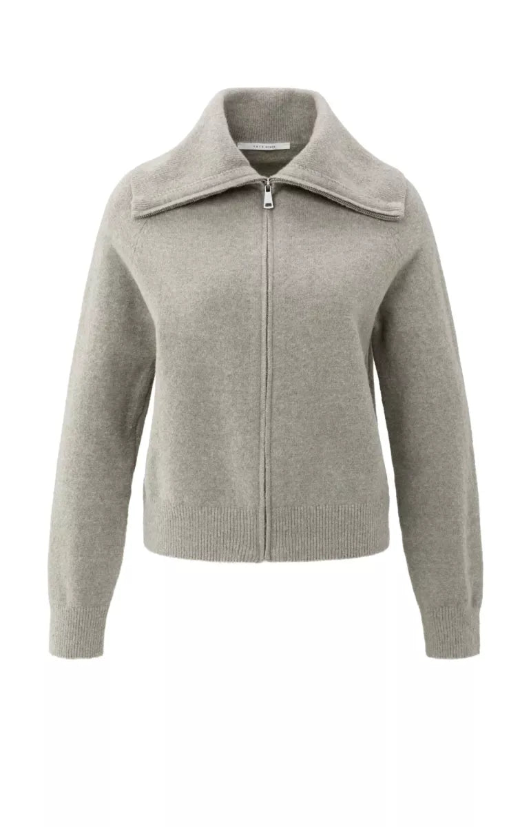 YAYA Soft Zip-Up Cardigan