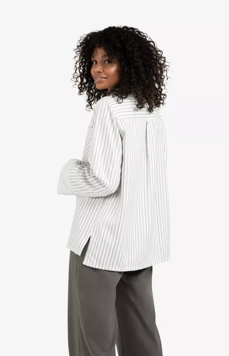 YAYA Striped Oversized Blouse