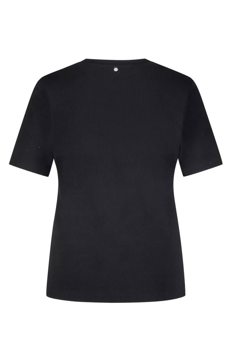 TRAMONTANA Rhinestone V-Neck Top