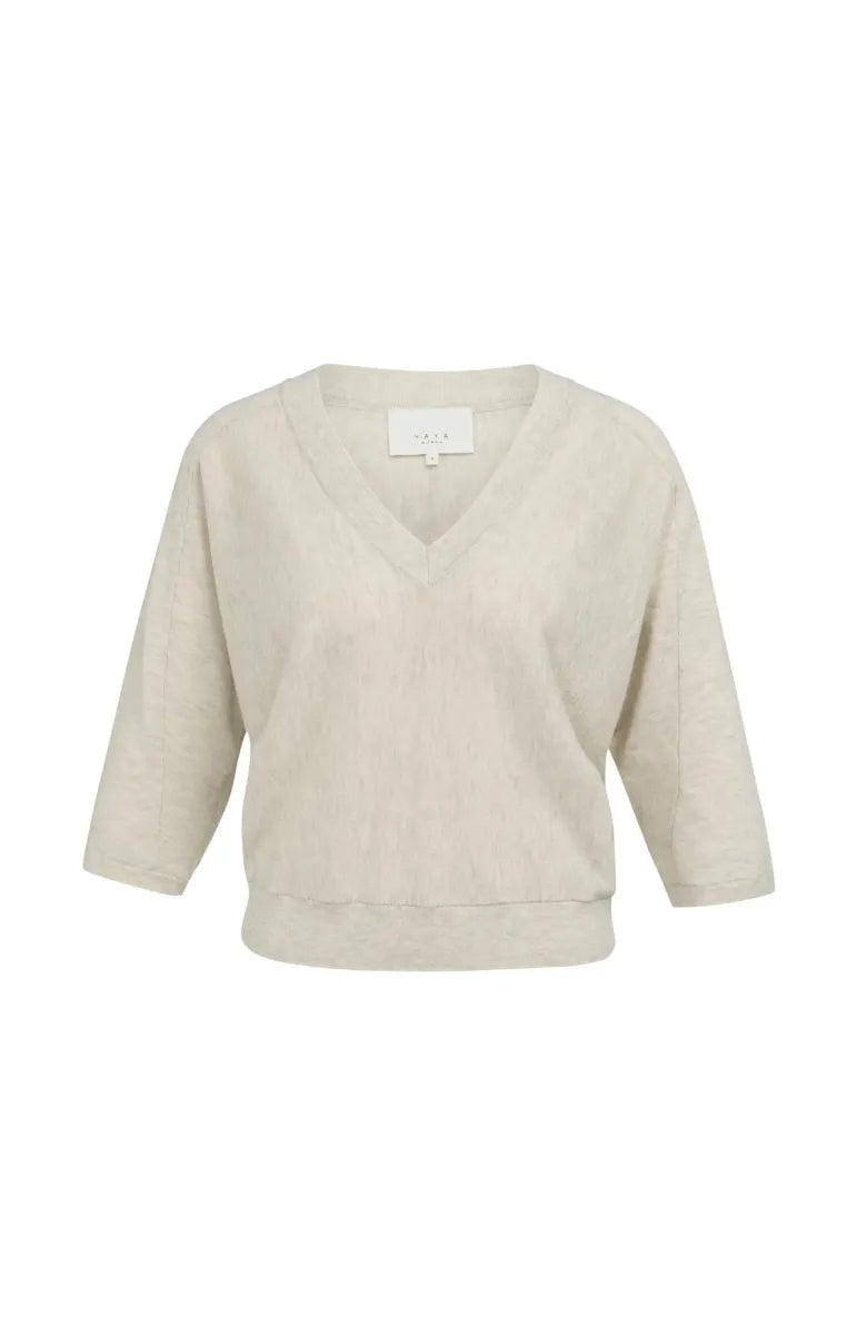 YAYA V-Hals Trui Met Naaddetails