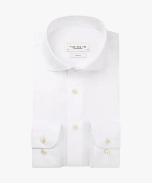 PROFUOMO Two-Ply Twill Shirt - White