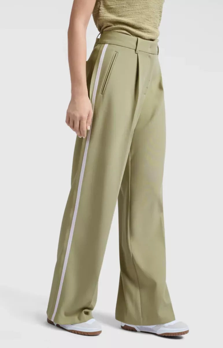 YAYA Trousers with Stripe - Groen