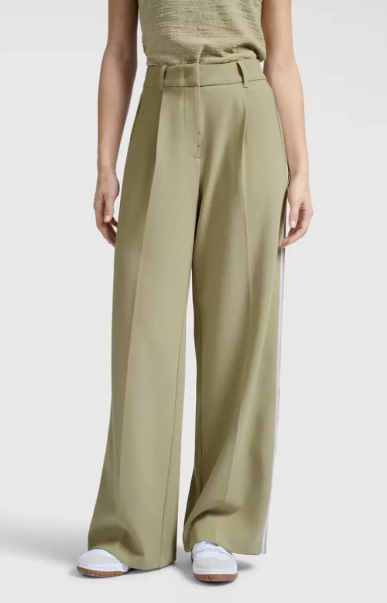 YAYA Trousers with Stripe - Groen