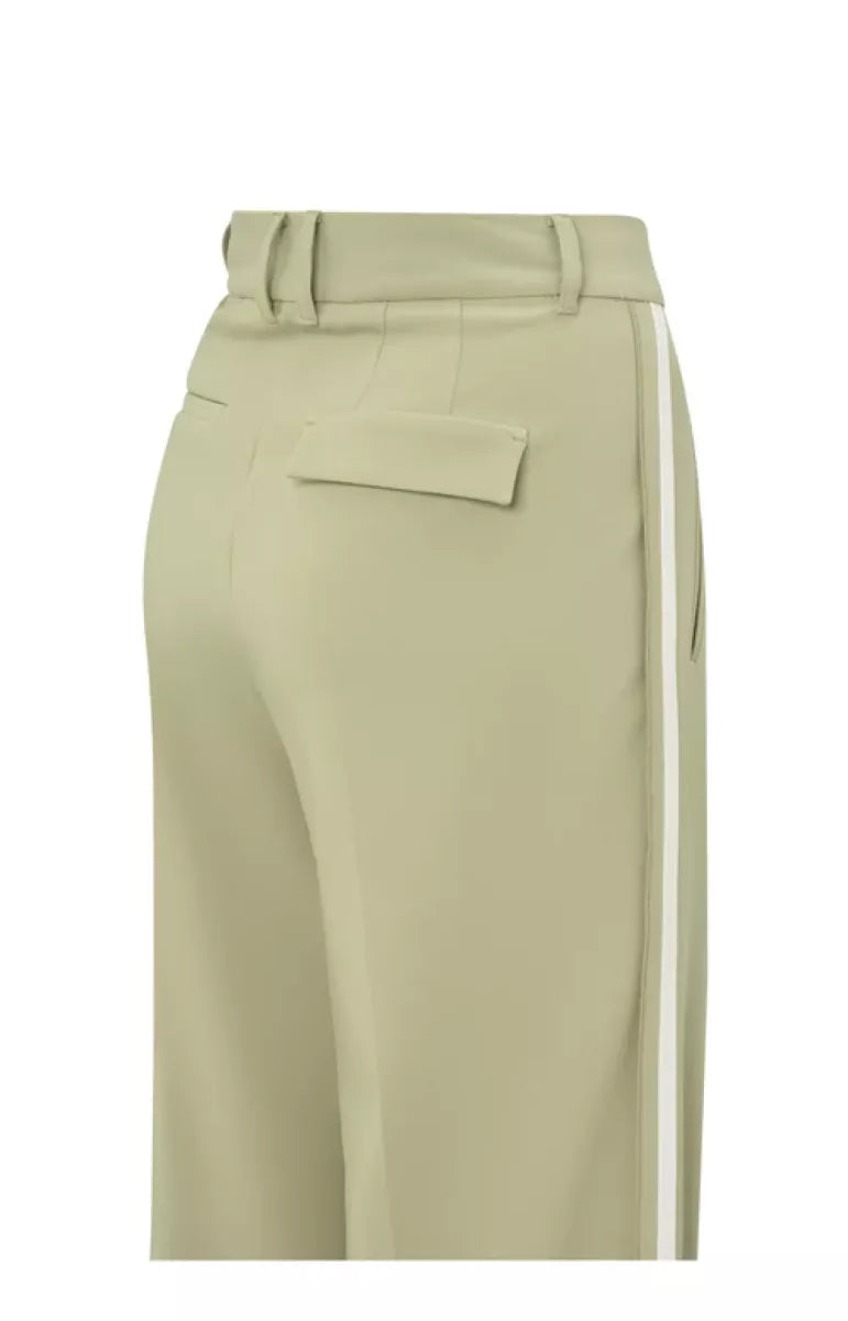 YAYA Trousers with Stripe - Groen