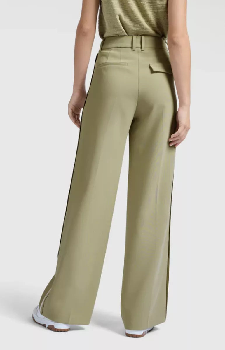 YAYA Trousers with Stripe - Groen