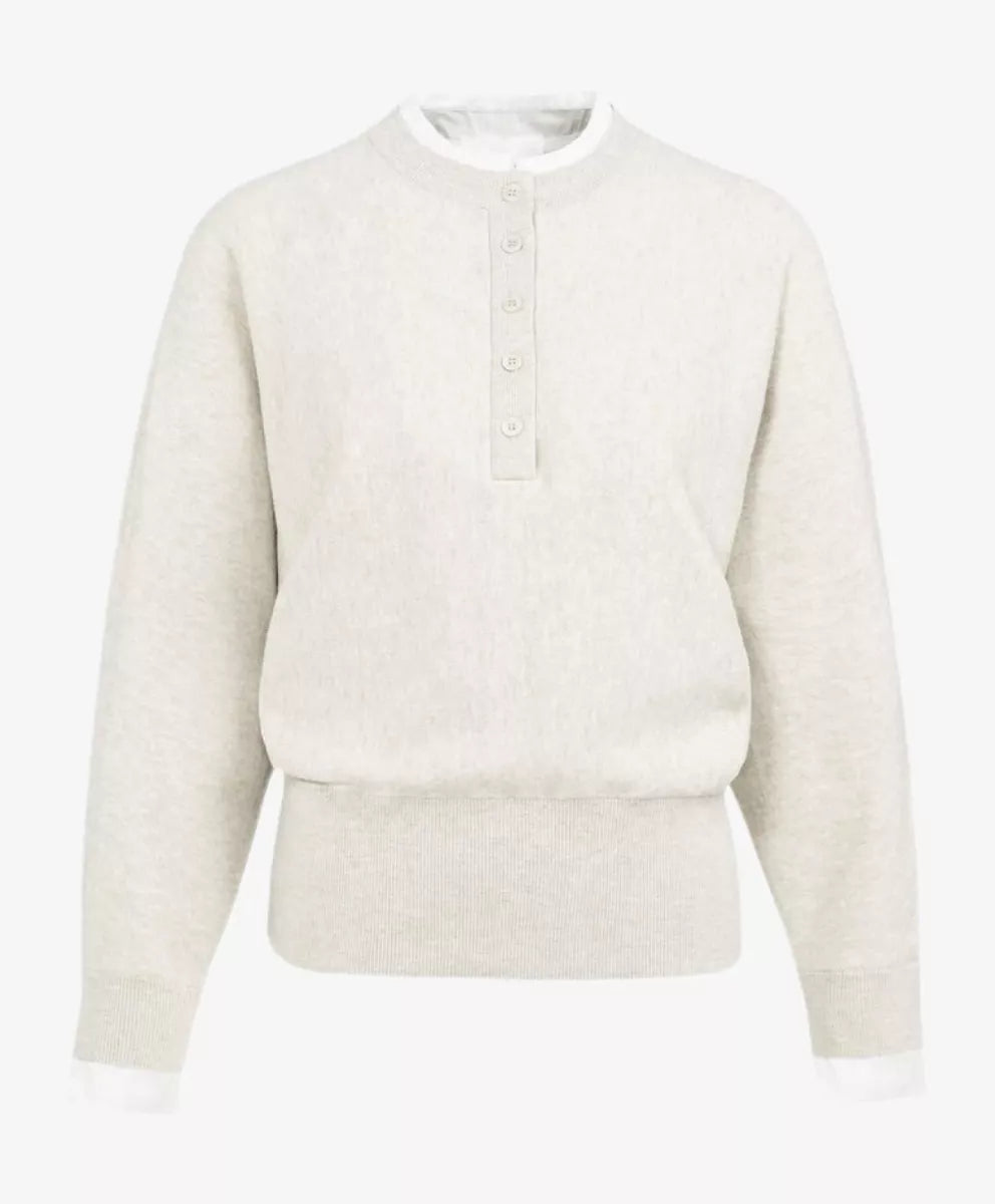 YAYA Sweater met Kraagdetail
